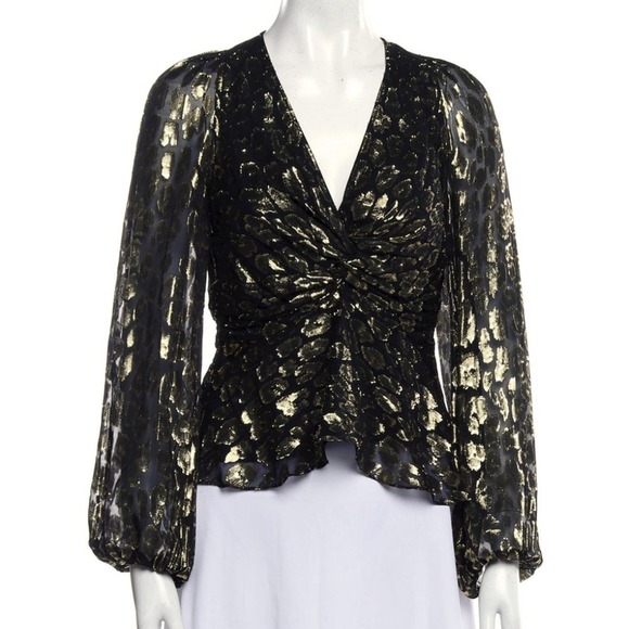 A.L.C. pepulm silk blouse size 2. - Picture 3 of 10